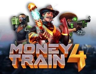 Money Train 4 slot logo by Relax Gaming at SlotsGem Casino