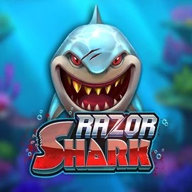 Logo of Razor Shark from Push Gaming at SlotsGem Casino